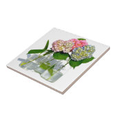 アジサイとメイソン・ジャー タイル (側面)