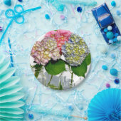 アジサイとメイソン・ジャー ペーパープレート (パーティー)