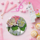 アジサイとメイソン・ジャー ペーパープレート (パーティー)