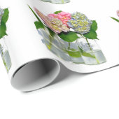 アジサイとメイソン・ジャー ラッピングペーパー (ロールコーナー)