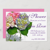 アジサイとメイソン・ジャー 招待状 (正面/裏面)