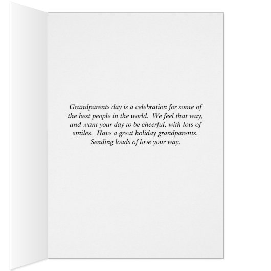 アジサイと植物を持つ祖父母のデイカード (内側 (右))