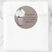 アジサイと素朴メイソン・ジャー ラウンドシール (バッグ)