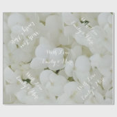 アジサイによっては白い花のロマンチックなブライダルが開花します ラッピングペーパー (フラット)