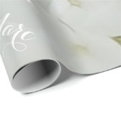 アジサイによっては白い花のロマンチックなブライダルが開花します ラッピングペーパー (ロールコーナー)