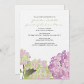 アジサイのウェディングシャワー 招待状 (正面/裏面)