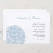 アジサイのウェディング・インビテーション 招待状 (正面/裏面)