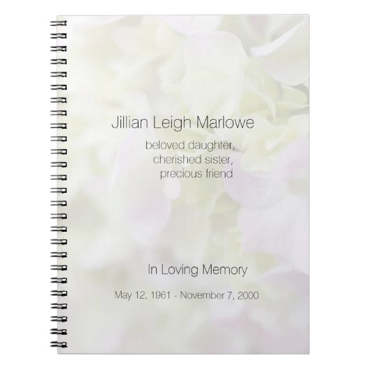 アジサイのクローズアップは記念物衰退します ノートブック (正面)