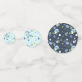 アジサイのテーブルの紙吹雪の装飾 コンフェッティ (正面)