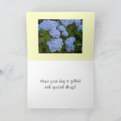 アジサイのハッピーバースデー カード (内部)