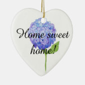 アジサイのハートのオーナメント セラミックオーナメント (右)