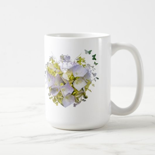 アジサイのハート切り出し コーヒーマグカップ (右)
