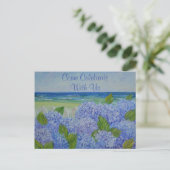 アジサイのバイザシー招待状 インビテーションポストカード (スタンド正面)