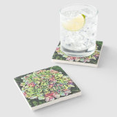 アジサイのファンタジーの芸術の大理石のコースター ストーンコースター (横)