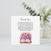 アジサイのブックテーマの感謝カード サンキューカード (スタンド正面)