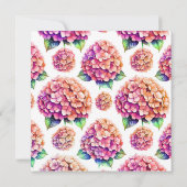 アジサイのブックテーマの感謝カード サンキューカード (裏面)