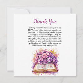 アジサイのブックテーマの感謝カード サンキューカード