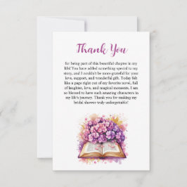 アジサイのブックテーマの感謝カード 招待状