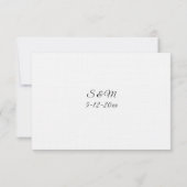 アジサイのブルー 結婚式RSVPカード 出欠カード (裏面)