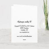 アジサイのメドレーIV カード (裏面)