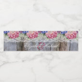 アジサイのレース&バーンウッドウォーターボトルラベル ペットボトルラベル (シングルラベル)