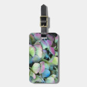 アジサイの多色刷りの花びら --- ラゲッジタグ (正面縦)