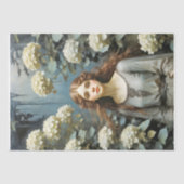 アジサイの庭の女の子 – Decompage - 薄葉紙 (正面)