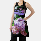 アジサイの庭ピンク色の紫の紫のフローラママの贈り物 エプロン (インサイチュ)