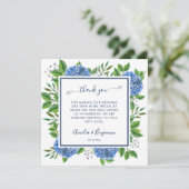 アジサイの役人に感謝結婚のギフト サンキューカード (スタンド正面)