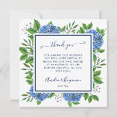 アジサイの役人に感謝結婚のギフト サンキューカード (正面)