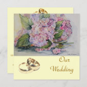 アジサイの愛 招待状 (正面/裏面)