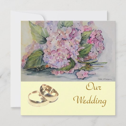 アジサイの愛 招待状 (正面)