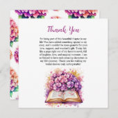 アジサイの本のテーマの感謝カード サンキューカード (正面/裏面)