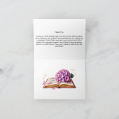 アジサイの本のテーマの感謝カード サンキューカード (内部)