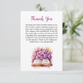 アジサイの本のテーマの感謝カード 招待状 (スタンド正面)