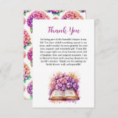 アジサイの本のテーマの感謝カード 招待状 (正面/裏面)