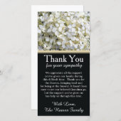 アジサイの死別の悔やみや弔慰のサンキューカード サンキューカード (正面/裏面)