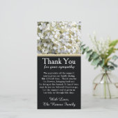 アジサイの死別の悔やみや弔慰のサンキューカード サンキューカード (スタンド正面)