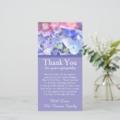 アジサイの死別の悔やみや弔慰のサンキューカード サンキューカード (スタンド正面)