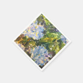 アジサイの水彩プリントナプキン スタンダードカクテルナプキン (角)