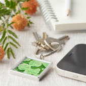 アジサイの水彩模様 キーホルダー (側面)