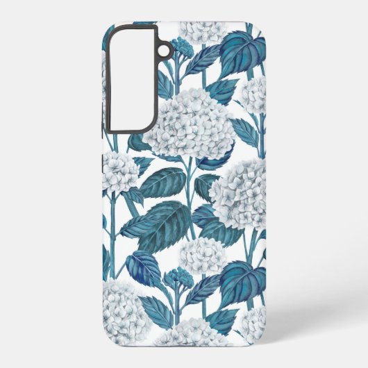 アジサイの水彩画 SAMSUNG GALAXYケース (裏面)