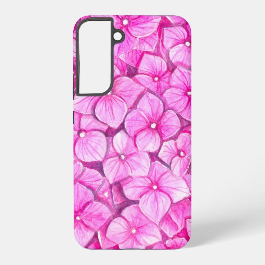 アジサイの水彩画 SAMSUNG GALAXYケース (裏面)