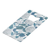 アジサイの水色 クレジットカード栓抜き (裏面アングル)