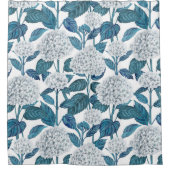 アジサイの水色 シャワーカーテン (正面)