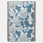 アジサイの水色 スローブランケット (正面縦)