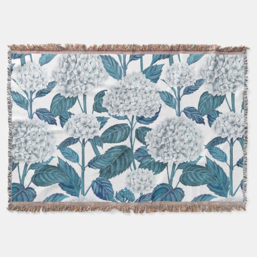 アジサイの水色 スローブランケット (正面)