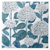 アジサイの水色 タイル (正面)