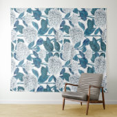 アジサイの水色 タペストリー (インサイチュ(横))