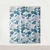 アジサイの水色 タペストリー (正面)